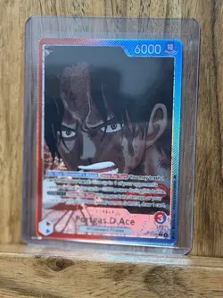 One Piece Portgas D. Ace Alt Art Leader OP13-002 L English Carrying on His Will - Image 1