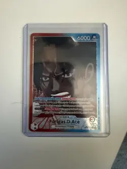 One Piece Portgas D. Ace Alt Art Leader OP13-002 L English Carrying on His Will - Image 1