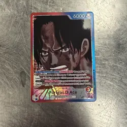 One Piece Portgas D. Ace Alt Art Leader OP13-002 L English Carrying on His Will - Image 1
