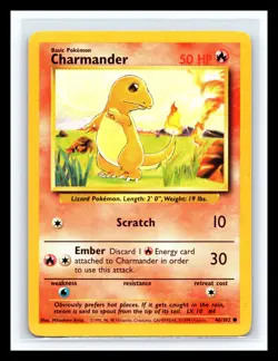 💥 Charmander Non Holo Foil - Pokemon TCG 1999 Base Set Vintage Card # 46/102 - Image 1