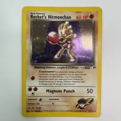 Rocket's Hitmonchan 11/132 Holo Gym Heroes Pokemon Card LP - Image 1