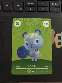 Ione #434 Amiibo Card Animal Crossing Series 5 - Image 1
