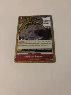 OP01-029 Radical Beam!! Uncommon English One Piece TCG Card Jolly Roger Foil - Image 1