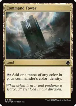 ~ Command Tower ~ NM Foil ~ Commander: Foundations ~ MTG ~ - Image 1