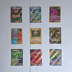 Lot of 9 Pokemon TCG Cards Hitmonchan Sandaconda Parasect Holo Trainer - Image 1
