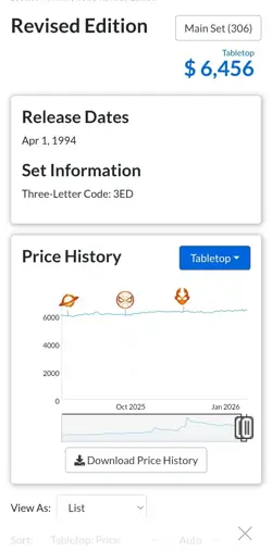 MTG - Revised Edition - Complete Set 306 Cards - Image 1