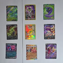 Lot of 9 Pokemon TCG Holo & Foil Cards Serperior V Tyranitar V Arbok EX Smeargle - Image 1