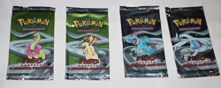 Set 4 Empty 2000 Pokemon Neo Genesis Booster Wrappers Pack CCG RARE 1st Edition - Image 1