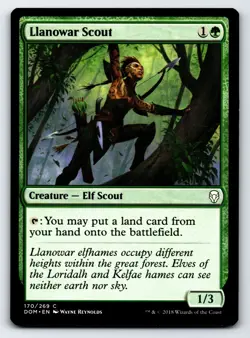 Llanowar Scout C Dominaria # 170 NM Normal - Image 1