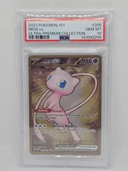 Mew Ex Metal Promo PSA 10 2023 Pokemon 151 Ultra Premium Collection #205 - Image 1