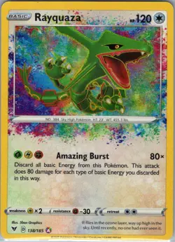 Rayquaza 138/185 SWSH04: Vivid Voltage - Pokemon Card - NM - Image 1