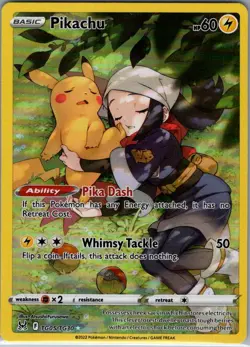Pikachu TG05/TG30 SWSH11: Lost Origin Trainer Gallery - Pokemon Card - NM - Image 1