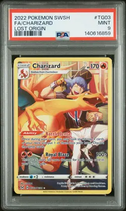 PSA 9 - CHARIZARD - TG03/TG30 LOST ORIGIN POKEMON - Image 1