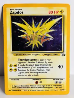 Zapdos - 15/62 - 1999 Fossil Unlimited - WOTC - Holo Rare - Pokemon TCG - Image 1