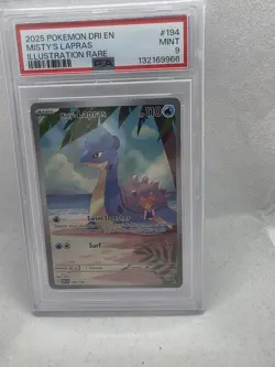 Pokemon 2025 SV Destined Rivals Dri En Misty's Lapras #194/182 PSA 9 - Image 1