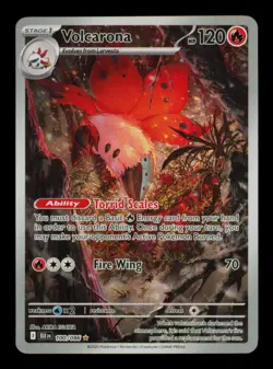 Pokemon Card Volcarona 100/086 Black Bolt IR Illustration Rare EX 2025 - Image 1