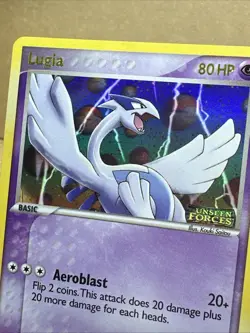 Pokemon Lugia EX Card Unseen Forces 29/115 Reverse Holo Rare PROMO STAMP! NM/LP - Image 3