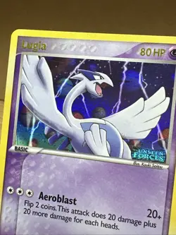 Pokemon Lugia EX Card Unseen Forces 29/115 Reverse Holo Rare PROMO STAMP! NM/LP - Image 4