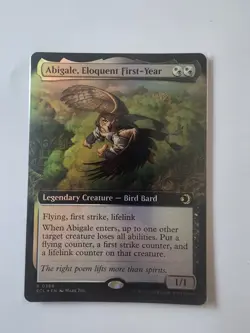 MTG Abigale, Eloquent First-Year (Extended Art) FOIL - 0368 - Lorwyn Eclipsed NM - Image 2