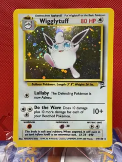 Wigglytuff 19/130 Base Set 2 Holo Wotc Pokemon Card Pokemon TCG Card SWIRL MP - Image 1
