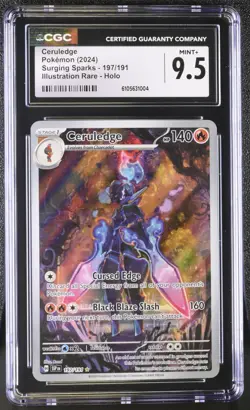 2024 Pokemon Ceruledge Surging Sparks 197/191 IR CGC MINT+ 9.5 - Image 1