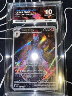 Pokemon TCG Ceruledge 197/191 IR Surging Sparks ACE 10 GEM MINT - Image 1