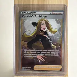 Pokemon TCG Cynthia's Ambition Trainer Rare Holo Card 169/172 Brilliant Stars Nm - Image 1