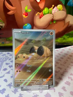 Sandile - 216/198 - Scarlet & Violet Base - Pokemon TCG NM Illustration Rare IR - Image 1