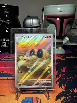 Pokemon TCG Sandile Scarlet & Violet Base Set 216/198 Holo Illustration Rare NM - Image 1