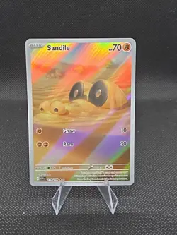 Pokemon TCG Sandile Scarlet & Violet Base Set 216/198 Holo Illustration Rare NM - Image 1
