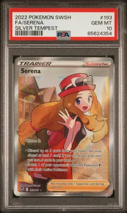 2022 POKEMON SWORD & SHIELD SILVER TEMPEST #193 FULL ART/SERENA PSA 10 - Image 1
