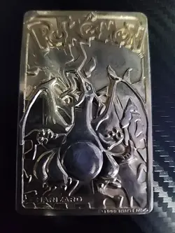 Vintage Pokemon Limited Edition 1999 Charizard 23K Gold Plated Trading Card BK - Image 4