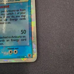 Pokemon TCG Articuno EX Holofoil LP Card FireRed/LeafGreen, Secret Rare, 114/112 - Image 4