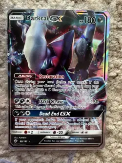 Darkrai GX 88/147 2017 SM Burning Shadows Pokemon Card Ultra Rare Full Art Holo - Image 3