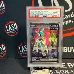 Pokemon Iron Valiant EX TCG Card 249/182 Sir Sv04: Paradox Rift Psa 10 - Image 1