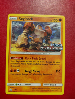 Regirock - SM74 - Prerelease Promo - Pokemon Card - Crimson Invasion Near Mint - Image 1