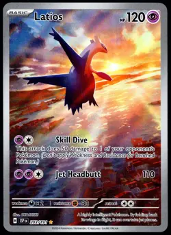 Pokemon TCG Latios 203/191 2024 Surging Sparks Illustration Rare Card - LP - Image 1