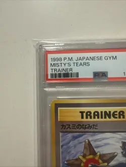 PSA 9 Pokemon Card Misty's Tears Misty Gym Japanese - no rarity error banned art - Image 3