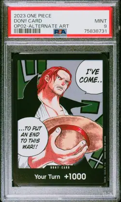 2023 One Piece TCG Paramount War Monkey D. Luffy Don!! Card Alternate Art PSA 9 - Image 1