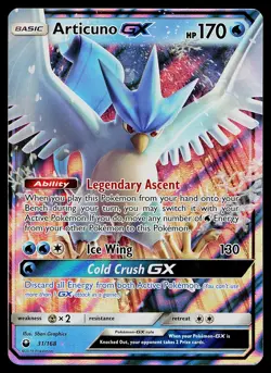 Pokemon Card - Articuno GX Celestial Storm 31/168 Ultra Rare Holo - Image 1