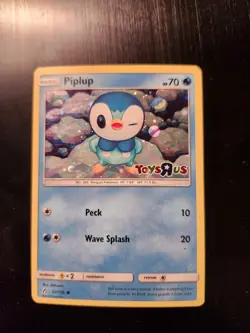 Piplup #32/156 Toys R Us Promo Holo Pokemon TCG Card English 2018. LP - Image 1
