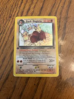 DARK DUGTRIO Pokemon Card - WOTC - 1st Edition - Team Rocket - 6/82 - HOLO - Image 1
