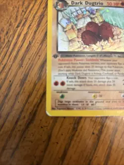 DARK DUGTRIO Pokemon Card - WOTC - 1st Edition - Team Rocket - 6/82 - HOLO - Image 5