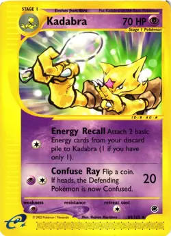Pokemon Kadabra TCG Expedition Card 84/165 Regular Uncommon VLP - Image 1