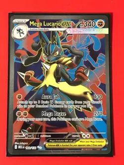 Mega Lucario ex 160/132 Me01: Mega Evolution Holo Pokemon Card - Image 1