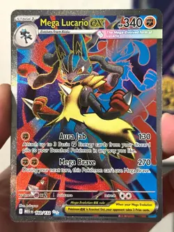 Mega Lucario ex 160/132 Me01: Mega Evolution Holo Pokemon Card - Image 2