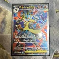 Mega Lucario ex 160/132 Me01: Mega Evolution Holo Pokemon Card NM - Image 1