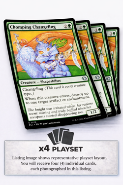 Chomping Changeling X4 [Lorwyn Eclipsed] Magic - MTG NM 🌳 - Image 1