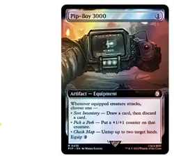 SURGE FOIL NM Pip-Boy 3000 - Extended Art: Universes Beyond Fallout- Free Ship - Image 1