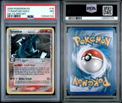 Pokemon Tyranitar EX Delta Species Holo Rare Card 16/113 2005 PSA 7 - Image 3